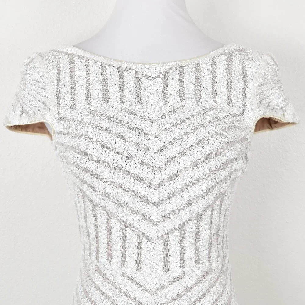 Dress the Population Tabitha Cap Sleeve Sequin Dress - M - Picture 2 of 11